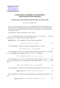 CONVERGENCE THEOREMS FOR UNIFORMLY QUASI-LIPSCHITZIAN MAPPINGS