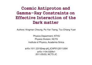Cosmic Antiproton and Gamma Gamma-