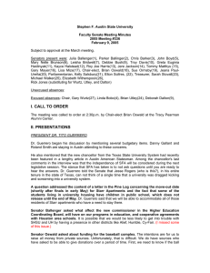 Stephen F. Austin State University  Faculty Senate Meeting Minutes 2005 Meeting #336