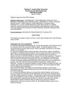 Stephen F. Austin State University Faculty Senate Meeting Minutes 2006 Meeting #346