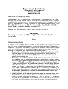 Stephen F. Austin State University Faculty Senate Meeting Minutes 2006 Meeting #350