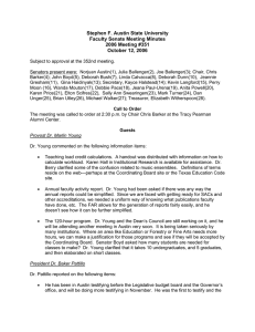 Stephen F. Austin State University Faculty Senate Meeting Minutes 2006 Meeting #351