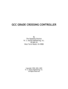 GCC GRADE CROSSING CONTROLLER  By The Signaling Solution