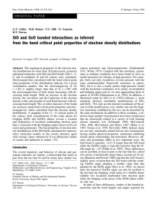 SiO and GeO bonded interactions as inferred