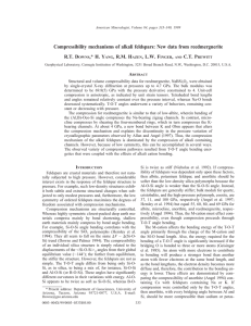 Compressibility mechanisms of alkali feldspars: New data from reedmergnerite R.T. D ,