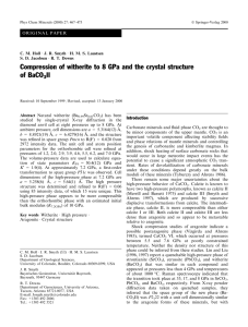 Compression of witherite to 8 GPa and the crystal structure II 3