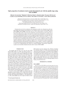 Optic properties of centimeter-sized crystals determined in air with the... EXCALIBRW