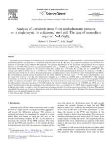 Analysis of deviatoric stress from nonhydrostatic pressure