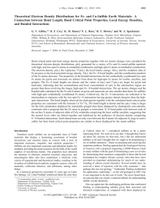 Theoretical Electron Density Distributions for Fe- and Cu-Sulfide Earth Materials:... Connection between Bond Length, Bond Critical Point Properties, Local Energy...