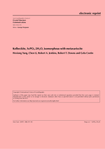 electronic reprint Kolbeckite, ScPO 2H O, isomorphous with metavariscite