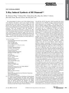 X-Ray Induced Synthesis of 8H Diamond** COMMUNICA TION