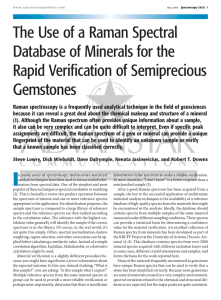 The Use of a Raman Spectral Database of Minerals for the Gemstones