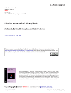 electronic reprint K ˆozulite, an Mn-rich alkali amphibole Acta Cryst.