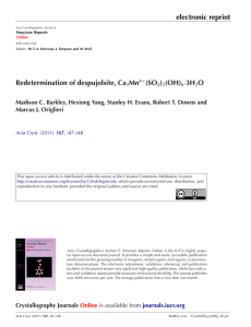 electronic reprint Redetermination of despujolsite, Ca Mn (SO