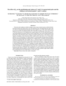 f on the partitioning and valence of V and Cr in... relation to terrestrial mantle V and Cr content