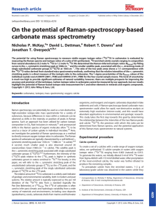 On the potential of Raman-spectroscopy-based carbonate mass spectrometry Nicholas P. McKay,