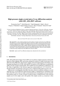 High pressure single-crystal micro X-ray diffraction analysis /