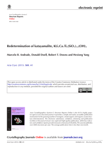 electronic reprint Redetermination of katayamalite, KLi Ca Ti