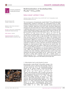 research communications Redetermination of brackebuschite, Pb Mn