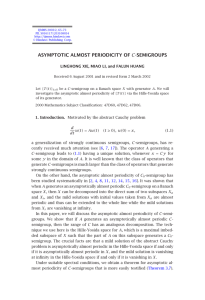 ASYMPTOTIC ALMOST PERIODICITY OF LINGHONG XIE, MIAO LI, and FALUN HUANG