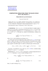 COMPOSITION OPERATORS FROM THE BLOCH SPACE INTO THE SPACES