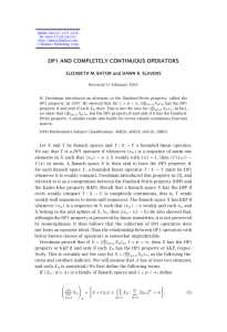 DP1 AND COMPLETELY CONTINUOUS OPERATORS