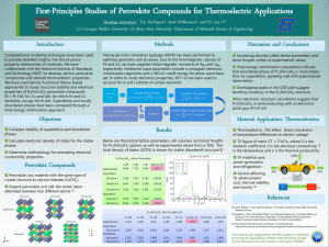 First-Principles Studies of Perovskite Compounds for Thermoelectric Applications