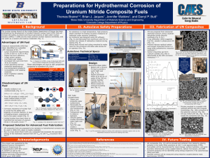 Preparations for Hydrothermal Corrosion of Uranium Nitride Composite Fuels Thomas Braine