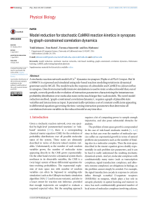 Model reduction for stochastic CaMKII reaction kinetics in synapses