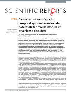 Characterization of spatio- temporal epidural event-related potentials for mouse models of psychiatric disorders