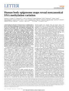 LETTER Human body epigenome maps reveal noncanonical DNA methylation variation OPEN