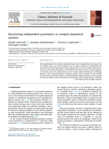 Discovering independent parameters in complex dynamical systems Claudia Lainscsek ,