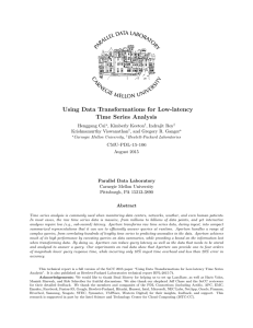 Using Data Transformations for Low-latency Time Series Analysis