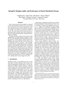 SpringFS: Bridging Agility and Performance in Elastic Distributed Storage