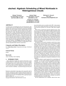 alsched: Algebraic Scheduling of Mixed Workloads in Heterogeneous Clouds