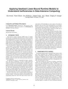 Applying Idealized Lower-Bound Runtime Models to Understand Inefficiencies in Data-Intensive Computing