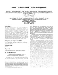 Tashi: Location-aware Cluster Management