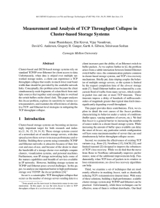 Measurement and Analysis of TCP Throughput Collapse in Cluster-based Storage Systems