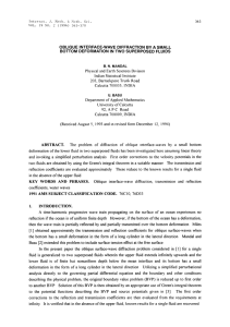 u. INTERFACE-WAVE DIFFRACTION BY A SMALL SUPERPOSED FLUIDS BOTTOM DEFORMATION IN TWO