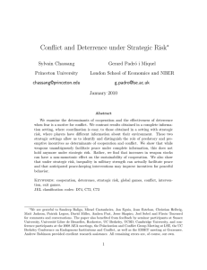 Conflict and Deterrence under Strategic Risk