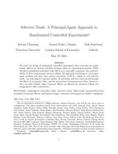 Selective Trials: A Principal-Agent Approach to Randomized Controlled Experiments