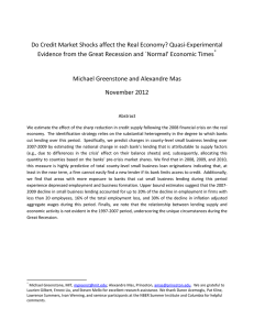 Do Credit Market Shocks affect the Real Economy? Quasi-Experimental