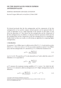 ON THE EIGENVALUES WHICH EXPRESS ANTIEIGENVALUES
