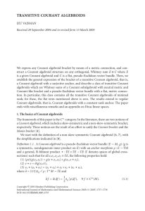 TRANSITIVE COURANT ALGEBROIDS