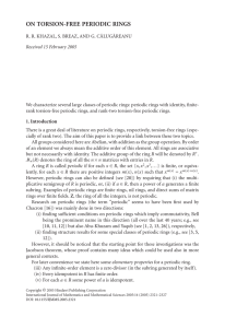 ON TORSION-FREE PERIODIC RINGS