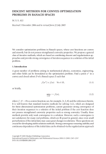 DESCENT METHODS FOR CONVEX OPTIMIZATION PROBLEMS IN BANACH SPACES