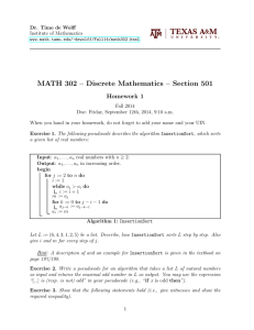 MATH 302 – Discrete Mathematics – Section 501 Homework 1