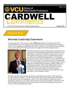 Comments CARDWELL  Riverside Leadership Endowment