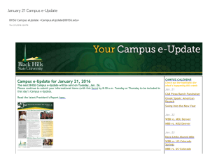 January 21 Campus e‐Update Campus e‐Update for January 21, 2016