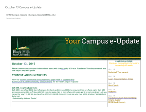 October 13 Campus e‐Update October , 2015 13